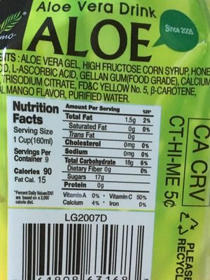 Aloe Vera Drink, Mango, Mango