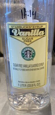 Vanilla Flavored Sugar-Free Syrup, Vanilla
