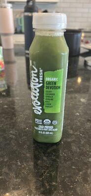 Organic Green Devotion Celery Cucumber Spinach Romaine Kale Lemon Parsley Vegetable & Fruit Juice Blend, Green Devotion