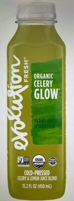 Organic Celery Glow Celery & Lemon Juice Blend, Celery Glow