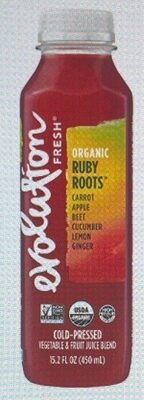 Organic Ruby Roots Carrot, Apple, Beet, Cucumber, Lemon, Ginger Vegetable & Fruit Juice Blend, Ruby Roots