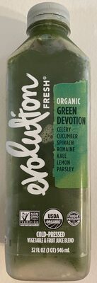 Organic Green Devotion Cold-Pressed Vegetable & Fruit Juice Blend