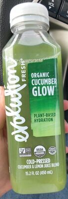 Organic Cold-Pressed Cucumber Glow & Lemon Juice Blend, Cucumber & Lemon