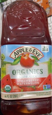 Strawberry Watermelon Flavored Blend Of 3 100% Organic Juices From Concentrate, Strawberry Watermelon
