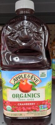 No Sugar Added Cranberry Organic Flavored Blend With 1 Other 100% Juice From Concentrate, Cranberry
