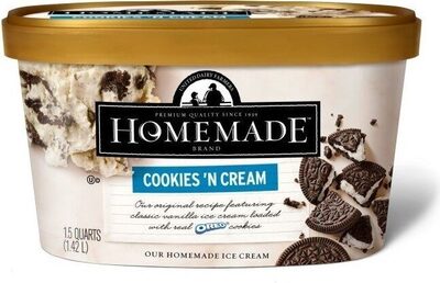 Our Original Recipe Featuring Classic Vanilla Ice Cream Loaded With Real Oreo Cookies, Cookies 'N Cream