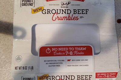 80% Lean/20% Fat Ground Beef Crumbles