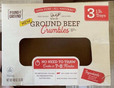 80% Lean/20% Fat Ground Beef Crumbles