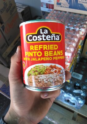Refried Pinto Beans With Jalapeno Peppers, Jalapeno Peppers