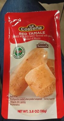 Red Tamale Tamale With Red Sauce Flavored With Pork, Red With Pork