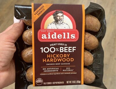 Hickory Hardwood Smoked Beef Sausage, Hickory Hardwood
