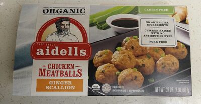 Ginger Scallion Organic Chicken Meatballs, Ginger Scallion