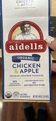 Organic Chicken & Apple Smoked Chicken Sausage, Chicken & Apple