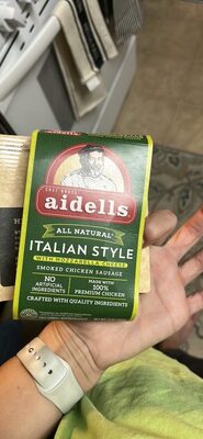 Italian Style With Mozzarella Cheese Smoked Chicken Sausage, Italian Style With Mozzarella Cheese