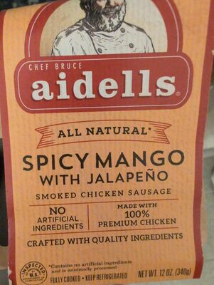Spicy Mango With Jalapeno Smoked Chicken Sausage, Spicy Mango With Jalapeno