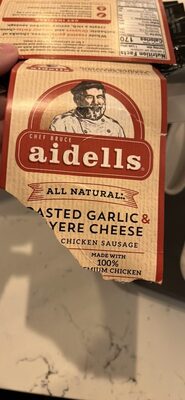 Roasted Garlic & Gruyere Cheese Smoked Chicken Sausage, Roasted Garlic & Gruyere Cheese
