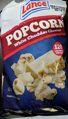 Lance Popcorn, White Cheddar Cheese, 0.75 Oz Snack Bag