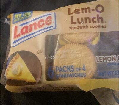 Lem-O Lunch Sandwich Cookies, Lemon Creme