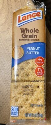 Peanut Butter Whole Grain Sandwich Crackers, Peanut Butter