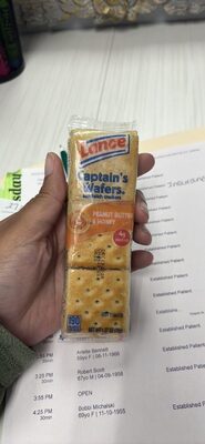 Lance, Captain's Wafers, Crackers, Peanut Butter & Honey, Peanut Butter & Honey