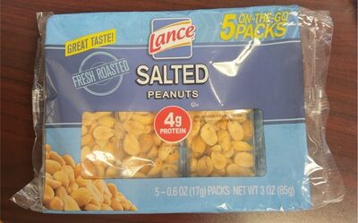 Lance Salted Peanuts, 0.6 Oz Snack Packs, 5 Ct