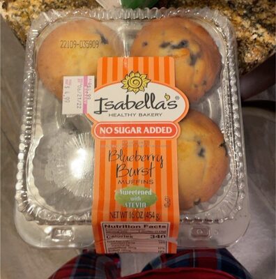 No Sugar Added Blueberry Burst Muffins, Blueberry