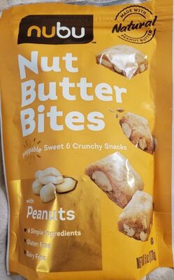 Nut Butter Bites With Peanuts Poppable Sweet & Crunchy Snacks, Peanuts