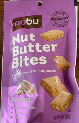 Nut Butter Bites Snacks With Pecans, Pecans