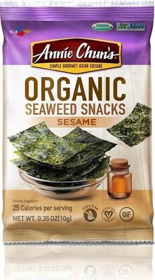 Organic Sesame Seaweed Snacks, Sesame