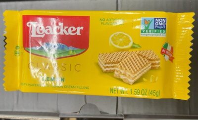 Lemon Classic Crispy Wafers With Lemon Cream Filling, Lemon