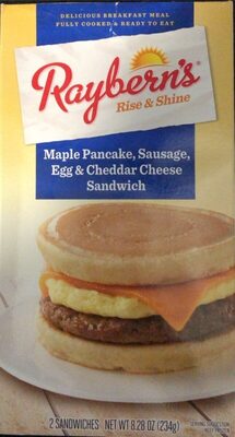 Maple Waffle, Sausage, Egg & American Cheese Sandwich, Maple Waffle, Sausage, Egg & American Cheese