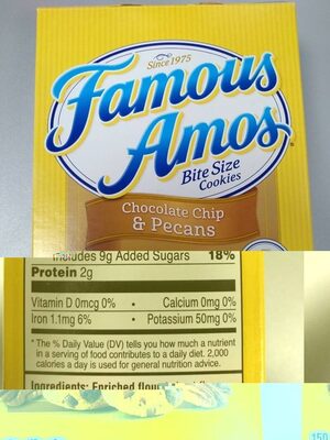 Famous Amos Cookies Chocolate Chip Pecan 12.4oz