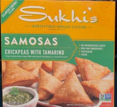 Chickpeas With Tamarind Crispy Handcrafted Wraps Filled With Spiced Chickpeas In A Tamarind Sauce Samosas, Chickpeas With Tamarind