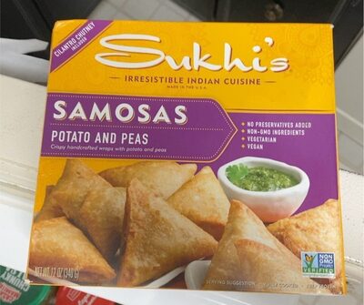 Potato And Peas Samosas, Cilantro Chutney, Potato And Peas