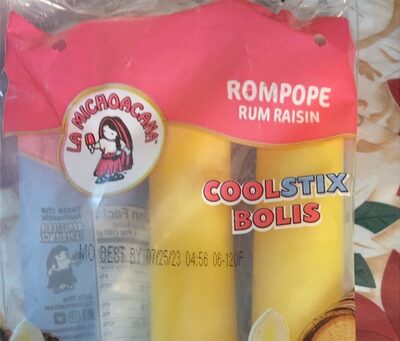 Rum Raisin Coolstix Frozen Dairy Ice Pops, Rum Raisin