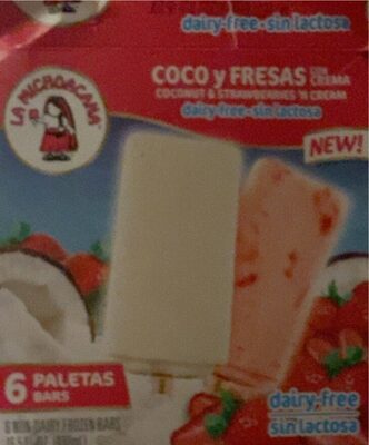 Coconut & Strawberries 'N Cream Non-Dairy Frozen Bars, Coconut & Strawberries