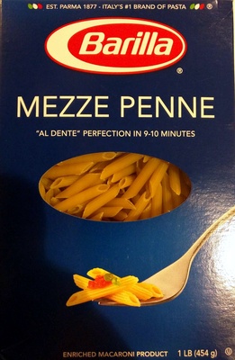 Enriched Macaroni Product, Mezze Penne