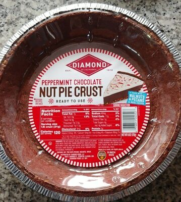 Peppermint Chocolate Nut Pie Crust, Peppermint Chocolate Nut