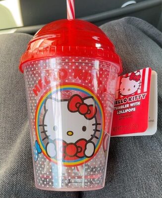 Strawberry Tumbler With Lollipops, Strawberry