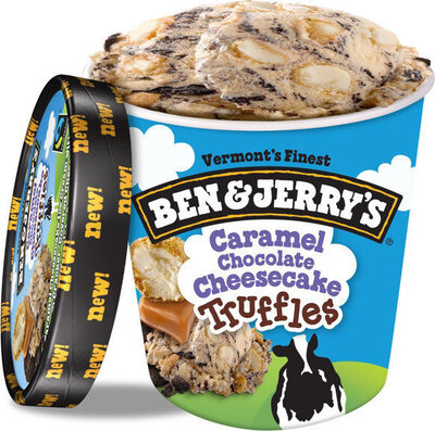 Caramel Chocolate Cheesecake Caramel Cheesecake Ice Cream With Cheesecake Pieces & Chocolate Cookie Swirls, Caramel Chocolate Cheesecake