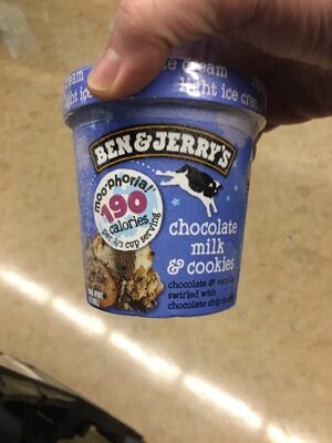 Chocolate Milk & Cookies Chocolate & Vanilla Swirled With Chocolate Chip Cookies Light Ice Cream, Chocolate Milk & Cookies