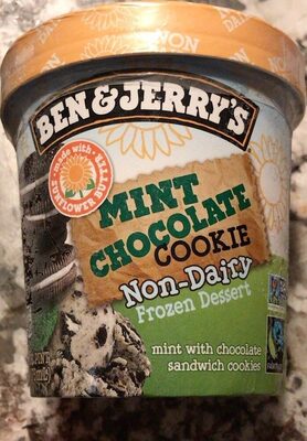 Mint Chocolate Cookie Mint Non-Dairy Frozen Dessert With Chocolate Sandwich Cookies, Mint Chocolate Cookie