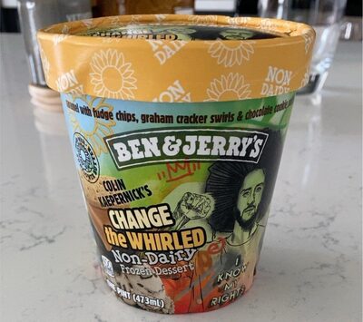 Colin Kaepernick's Change The Whirled Caramel Non-Dairy Frozen Dessert With Fudge Chips, Graham Cracker Swirls & Chocolate Cookie Swirls, Colin Kaepernick's Change The Whirled