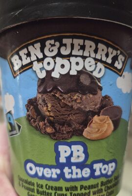 Pb Over The Top Chocolate Ice Cream With Peanut Butter Swirls & Peanut Butter Cups Topped With Chocolatey Ganache & Mini Peanut Butter Cups, Pb Over The Top