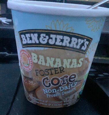 Bananas Foster Banana & Cinnamon Non-Dairy Frozen Dessert With Almond Toffee Pieces & A Salted Caramel Core, Bananas Foster