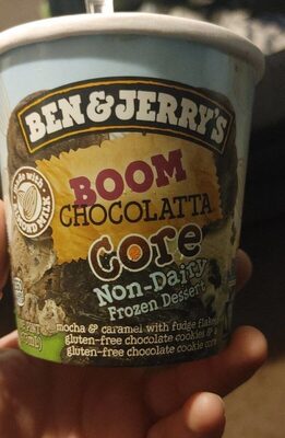 Boom Chocolatta! Mocha & Caramel Non-Dairy Frozen Dessert With Fudge Flakes, Gluten-Free Chocolate Cookies & A Gluten-Free Chocolate Cookie Core, Boom Chocolatta!