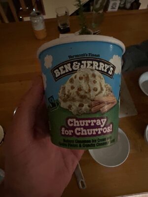 Churray For Churros! Buttery Cinnamon Ice Cream With Churro Pieces & Crunchy Cinnamon Swirls, Churray For Churros!