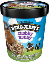 Chubby Hubby Vanilla Malt Ice Cream With Peanutty Fudge-Covered Pretzels With Fudge & Peanut Buttery Swirls, Chubby Hubby
