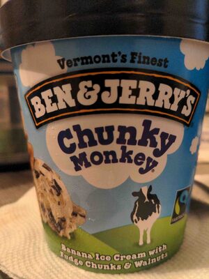 Chunky Monkey Banana Ice Cream With Fudge Chunks & Walnuts, Chunky Monkey
