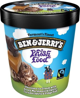 Phish Food Chocolate Ice Cream With Gooey Marshmallow Swirls, Caramel Swirls & Fudge Fish, Phish Food